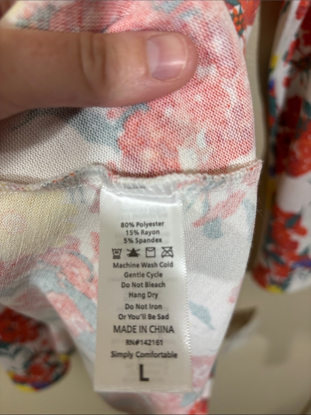 Lularoe Floral Print Caroline Cardigan Size L NEW - Picture 4 of 6